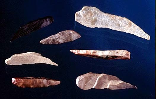 Collection of Bondi Points – small Aboriginal stone tools first identified in the Bondi area
